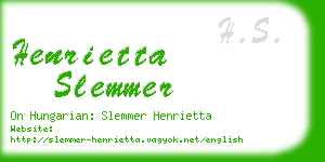 henrietta slemmer business card